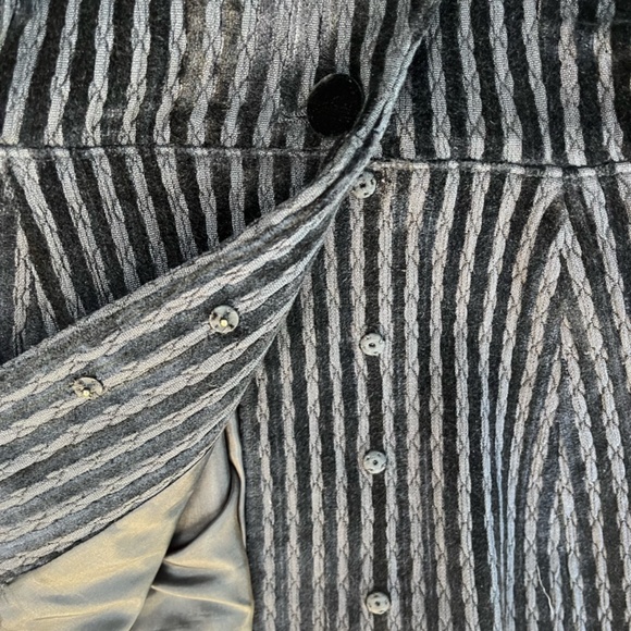 Dimitri Couture Blazer - Black velvet striped 8 vintage - Excellent condition! - Picture 5 of 15